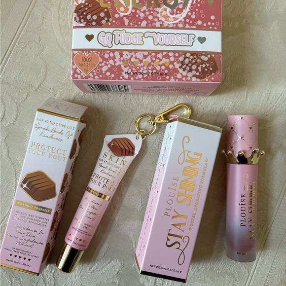 P. Louise Bad B*tch Energy Lip Oil & Conditioner Balm Duo Set Fudge BNIB - Picture 1 of 9